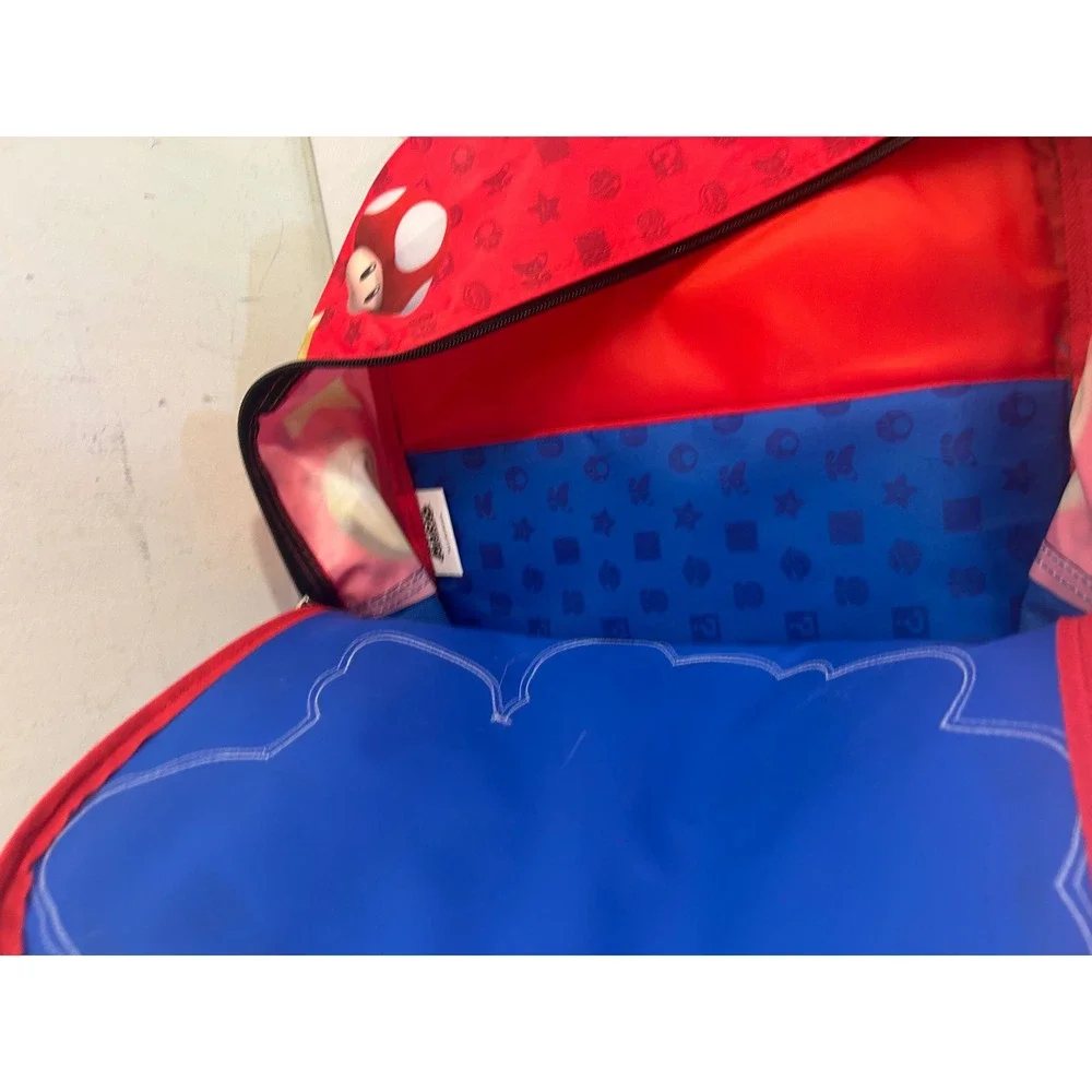 Super Mario Backpack 17 Inch Blue Red Luigi Yoshi Laptop Sleeve Kids